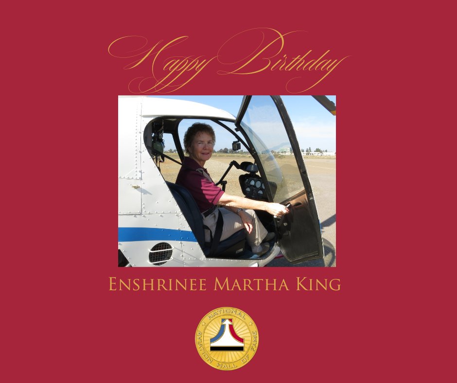 Happy Birthday to NAHF Enshrinee Martha King!
A true aviation pioneer and co-founder of <a href="/King/">CROWN</a> Schools, Martha has inspired millions of pilots through her passion for teaching and dedication to flight safety. 

#HappyBirthday #Enshrinee #NAHF #AviationLegends