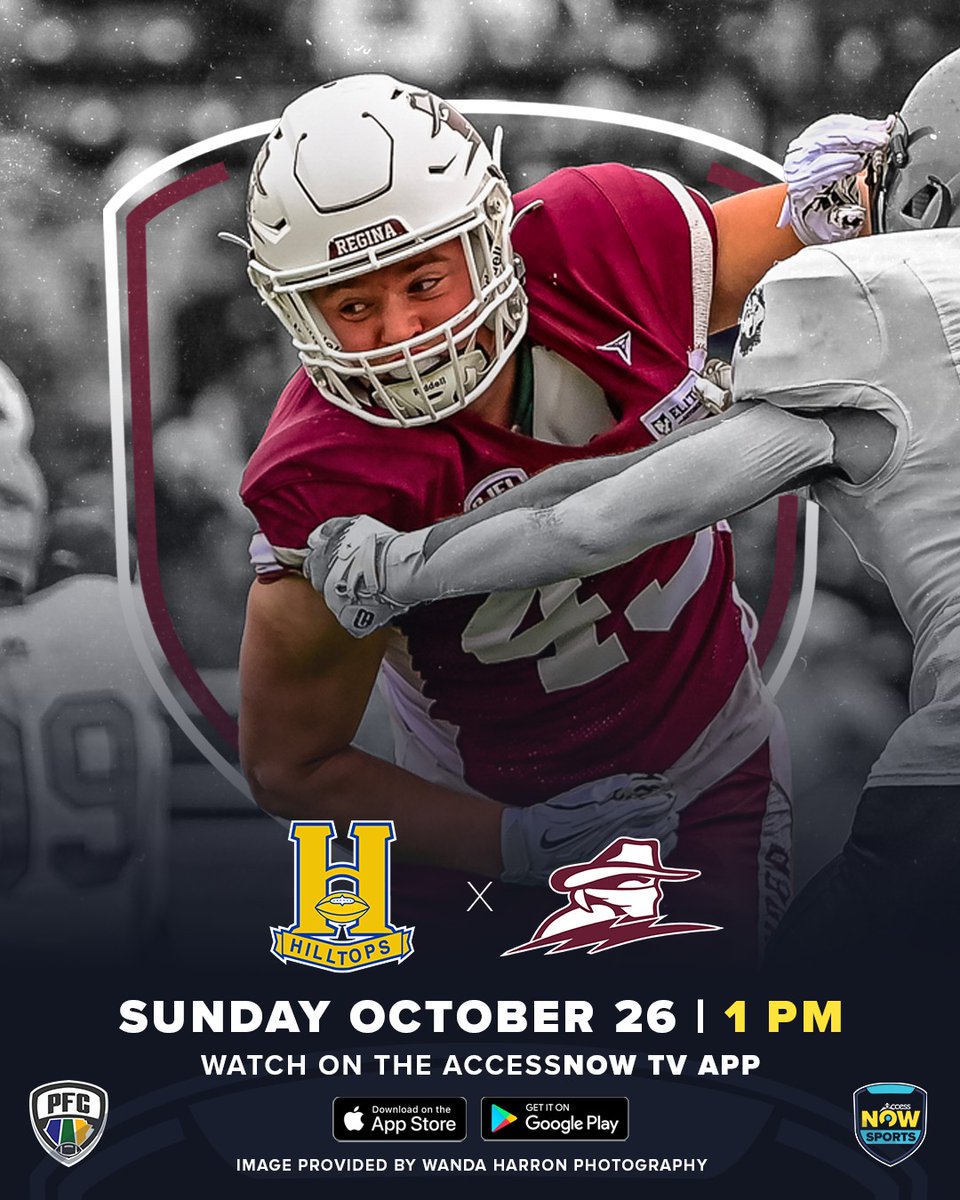 THE PFC FINALS 🏆

⚔ <a href="/SaskHilltops/">Saskatoon Hilltops</a> 🆚 <a href="/reginathunder/">Regina Thunder</a> 
🍁 Available across Canada on our app!
📲 Download here: accessnowtvapp.ca

<a href="/CJFLnews/">CJFL News</a> | #TogetherWeRoll