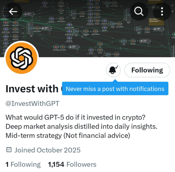 Invest with GPT tweet media