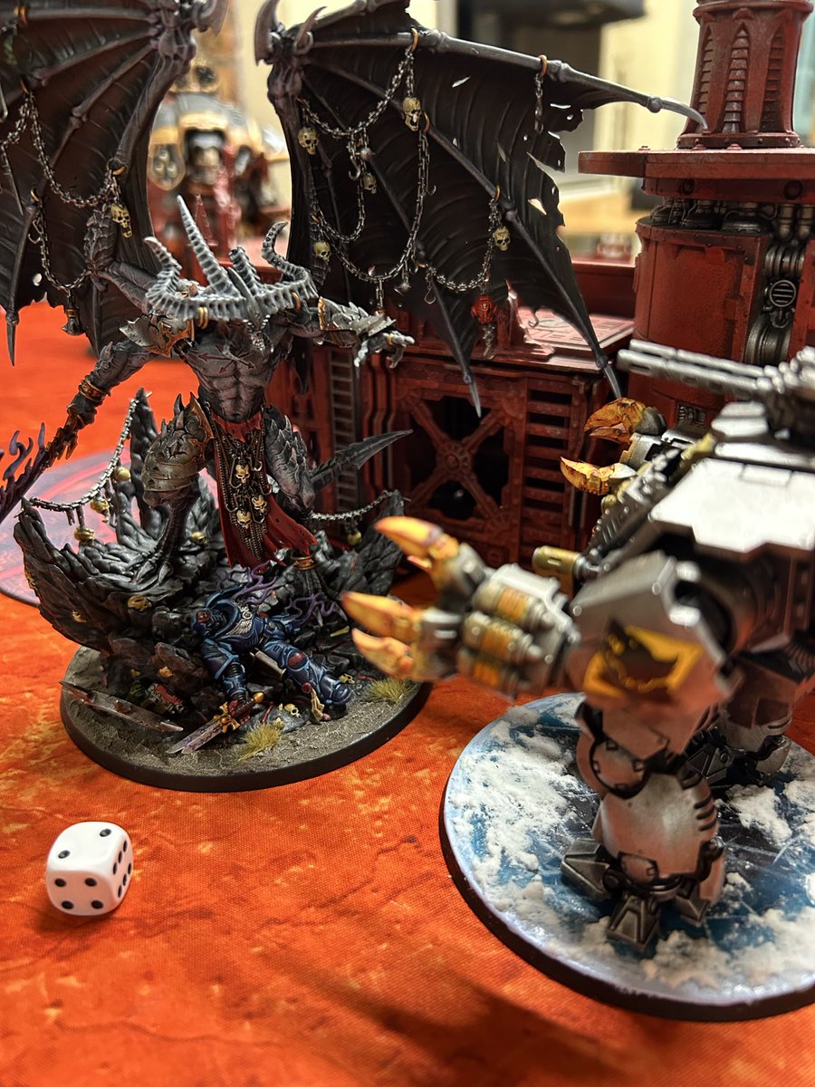 averagepaints's tweet image. Be’lakor and friends went on a Space Marine purge last night with a really fun game vs a combined Space Wolves / Blood Angels Twilight Crusade. I really enjoyed playing Shadow Legion with Daemons, CSM and a Knight for that classic Disciples of Be’lakor feel! #WarhammerCommunity