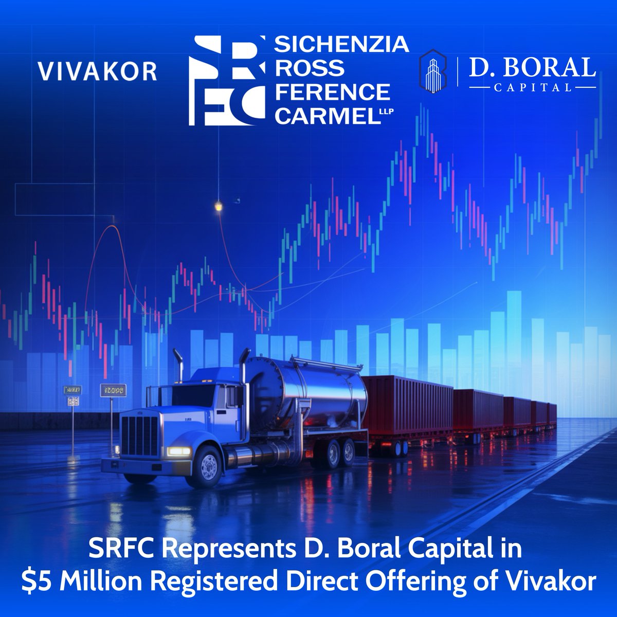 SRFC repped <a href="/dboralcapital/">D. Boral Capital</a> as the exclusive placement agent 4 the $5M registered direct offering of Vivakor $VIVK, an integrated energy infrastructure &amp; environmental services company.

The SRFC team was led by <a href="/IPO_lawyer/">Ross Carmel</a>, Matt Siracusa &amp; <a href="/BenjiSklar/">Benjamin Sklar</a> 

🔗 srfc.law/sichenzia-ross…