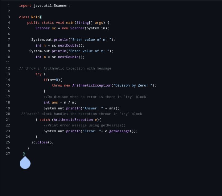 KeshavP89324084's tweet image. &amp;gt; Day [106] of Java Learning 

□ Started exception handling ✅️
□ Simple divide by zero ✅️
□ Understand try, catch, finally ✅️

#100DaysOfCode #Java #LearnInPublic