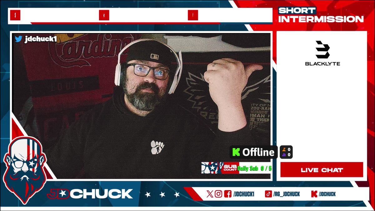 JDChuck1's tweet photo. 🔴#BOTSQUAD ASSEMBLE 🔴

So we did a thing.....Thanks to @GoBlacklyte 
My first big affiliation!! Slide in to find out more!

Grindin More @MLBTheShow with that @StreamWithMeld #LiveAF 

Links 🟢🟣in the bio ⬆️⬆️ https://t.co/a8nkmcn55B