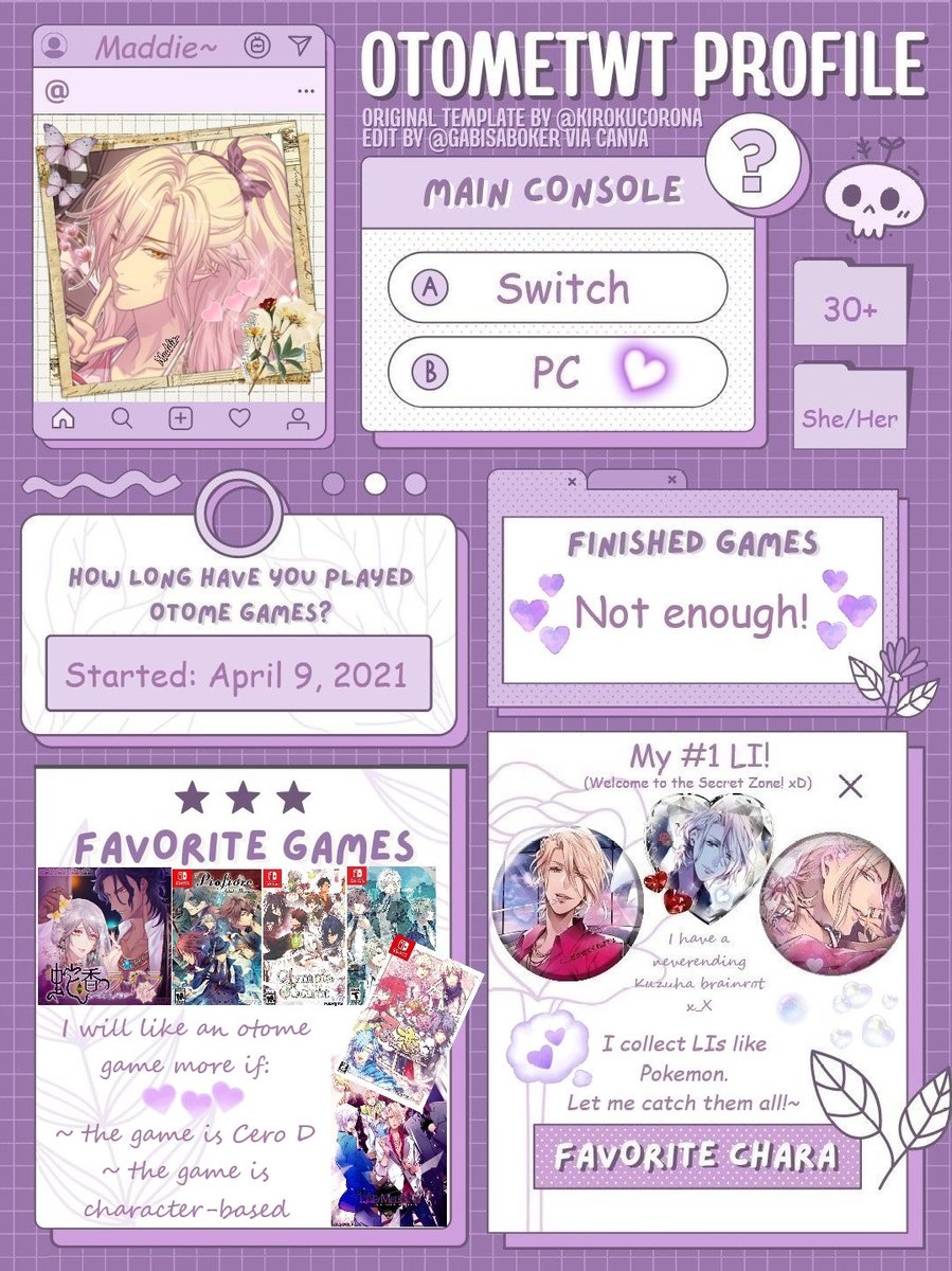 RoseOfMadness's tweet image. #otometwtintro