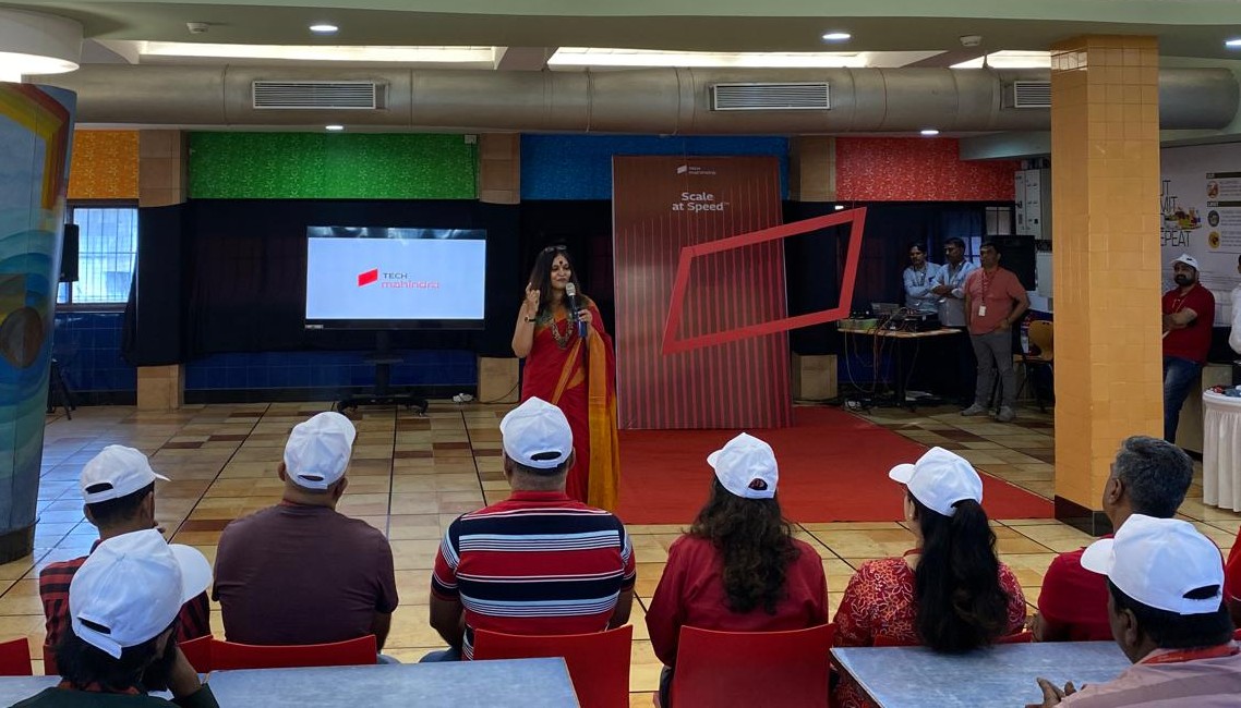 vrindapisharody's tweet image. Today was one of those moments again — a red-letter day as we unveiled @tech_mahindra&apos;s refreshed brand identity

The addition to the logo - the red lozenge (yes, that&apos;s what it&apos;s called!) is symbolic of the energy that so defines TechM 😊

Continue to be proud to say #IamTechM