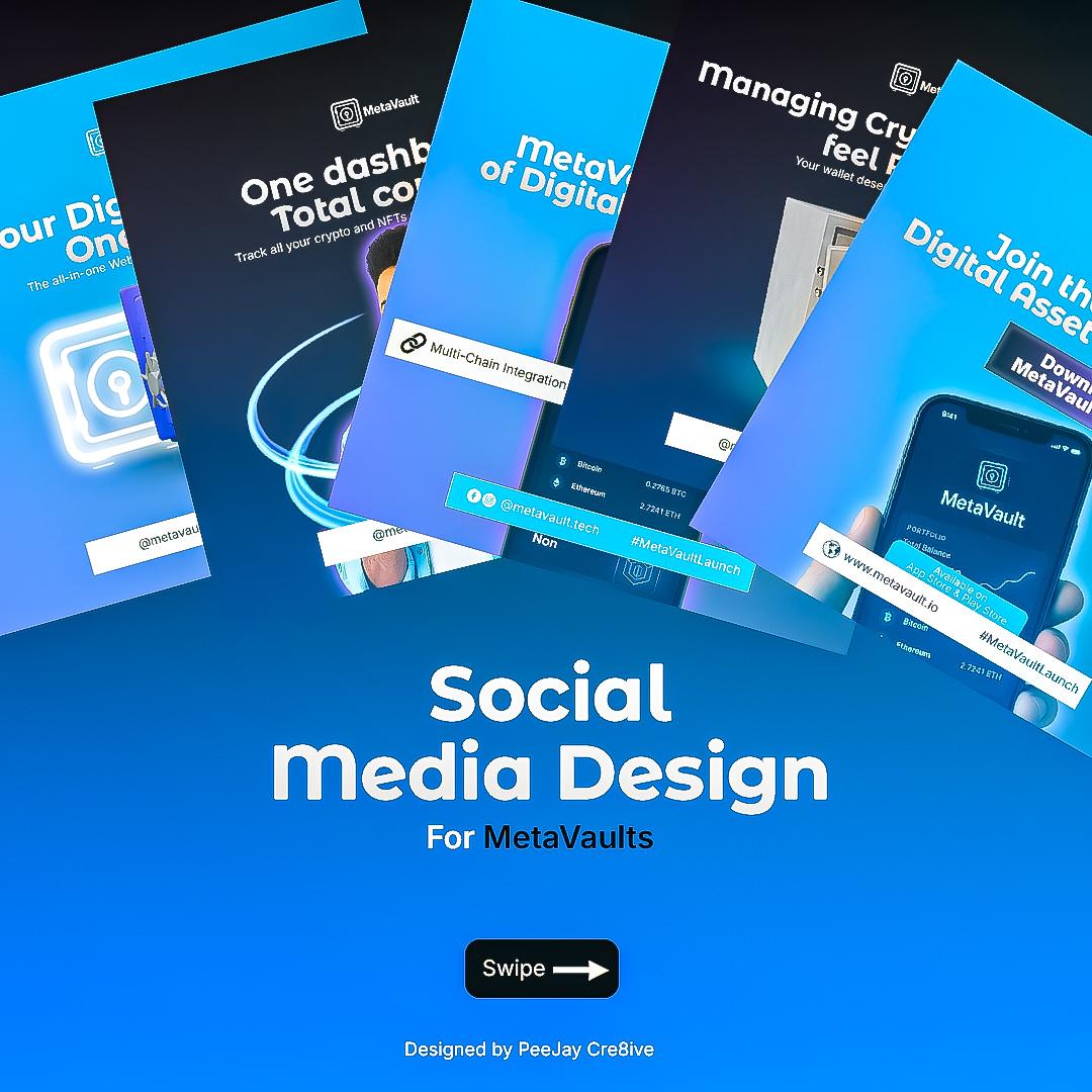 PeejayCre8ive's tweet image. Excited to share my MetaVault social media design project! 

A secure digital asset management brand that keeps your assets safe, no worries.

What do you think about the design? Drop your thoughts below!