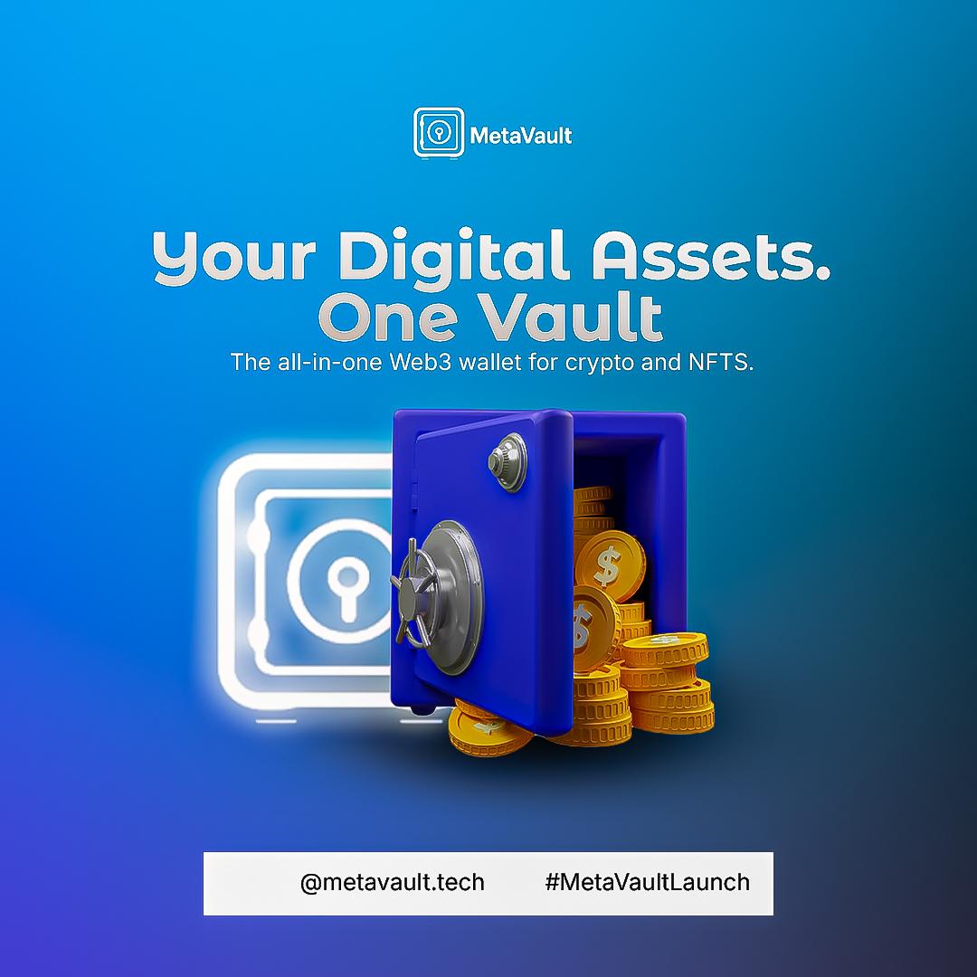 PeejayCre8ive's tweet image. Excited to share my MetaVault social media design project! 

A secure digital asset management brand that keeps your assets safe, no worries.

What do you think about the design? Drop your thoughts below!