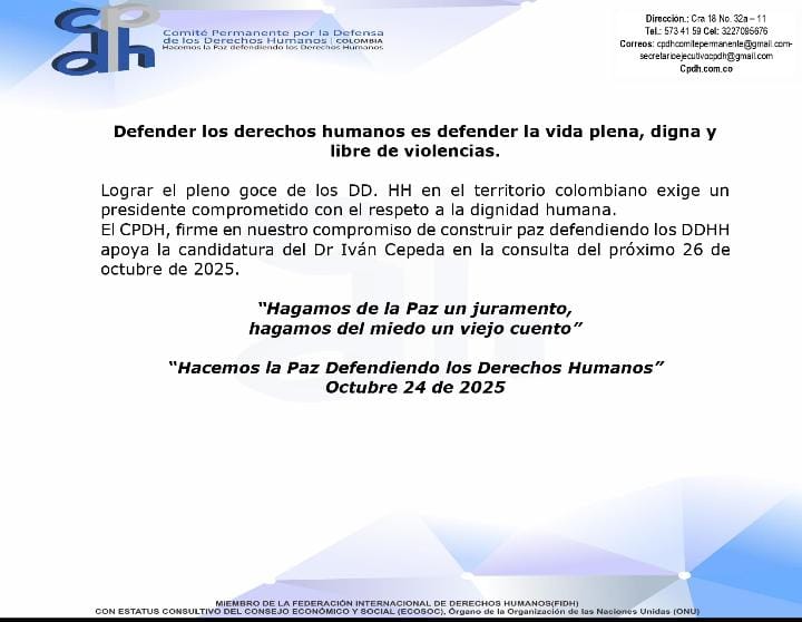 Comité Permanente Por La Defensa de los DD.HH. tweet media
