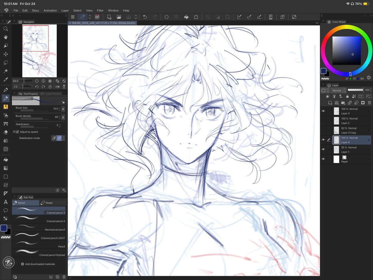 Prepping new Space Maria artwork for my live art session on Saturday (10/25, XPPen Booth #1119)! 

We have an exciting panel coming up in a few hours today so be sure to swing by room 211 at 12:30pm for some free gifts from <a href="/xppenusa/">XPPen USA</a> and some free knowledge from a handful of