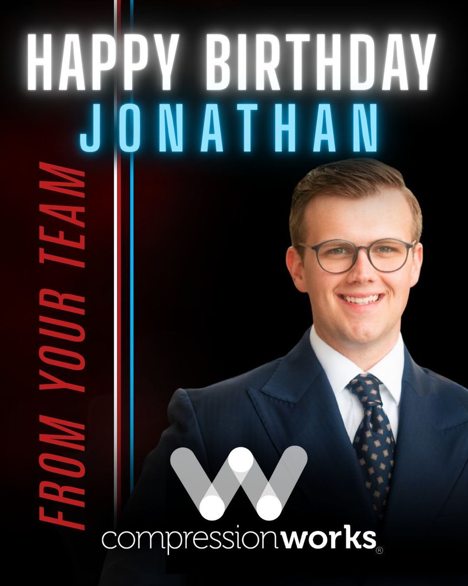 CompressionWork's tweet image. 🎉 Happy Birthday, Jonathan!

From all of us at Compression Works, we’re grateful for your leadership, passion, and dedication to saving lives. Wishing you an incredible year ahead!