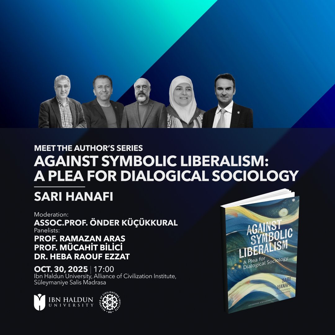 We’re pleased to host Prof. Sari Hanafi at MEDIT as part of our Meet the Author Series.

He will discuss his recent book, "Against Symbolic Liberalism: A Plea for Dialogical Sociology", 
together with Prof. Ramazan Aras, Prof. Mücahit Bilici (<a href="/mucahitbilici/">Mucahit Bilici</a>), and Dr. Heba Raouf