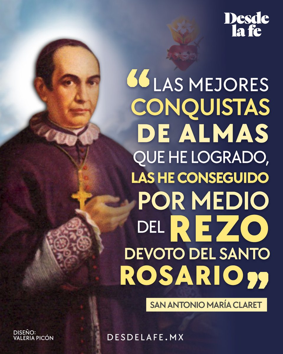 Cada Rosario cuenta, San Antonio María Claret lo comprobó y tú también puedes hacerlo. 🙌
Más sobre este santo aquí: desdelafe.mx/santos/24-de-o…

#Santoral #SanAntonioMaríaClaret #Rosario