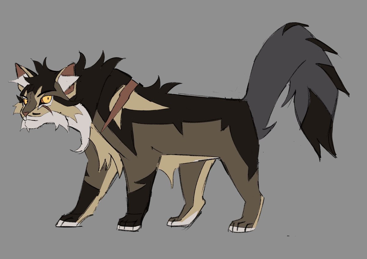 After a few uninspired months, I can say that I love these designs; they go together very well
#warriorcats #ashfur #brambleclaw