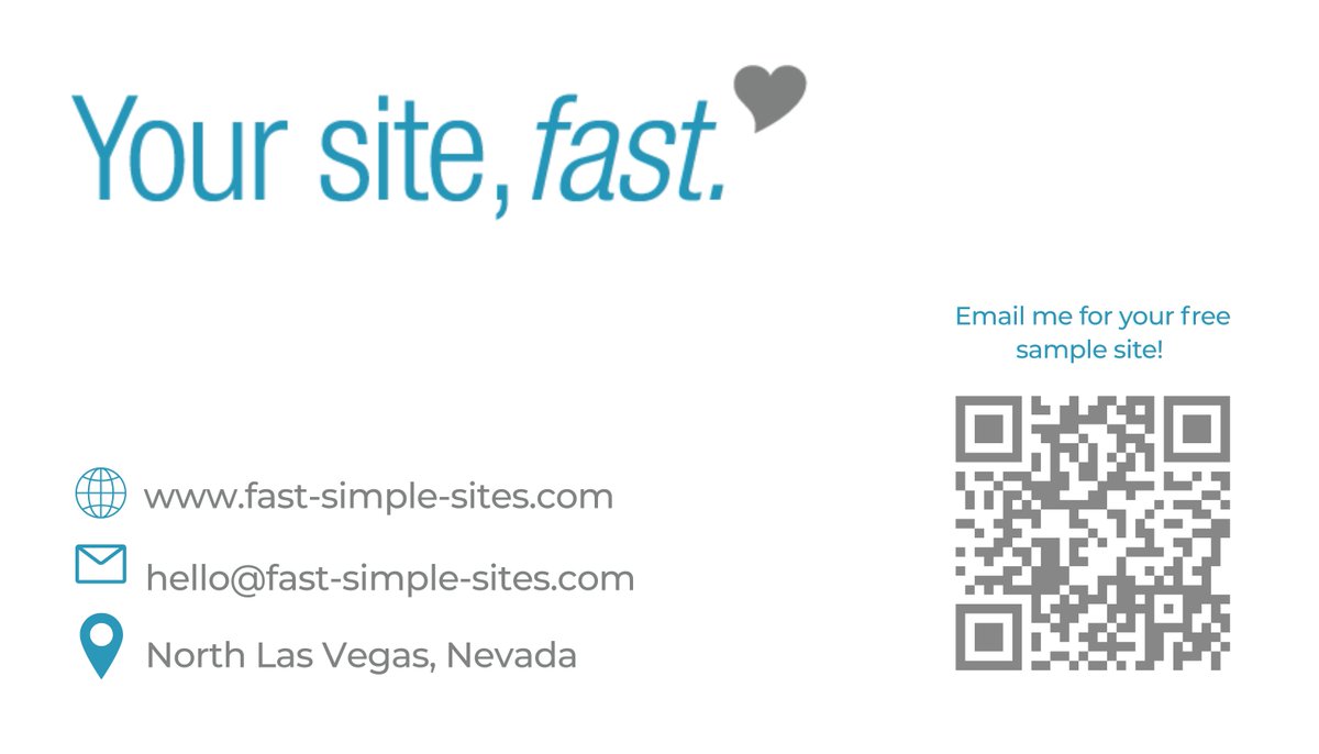 Free sample site + 50% off your live site thru Nov. 15th! This price is not listed, just mention this to get the discount! fast-simple-sites.com