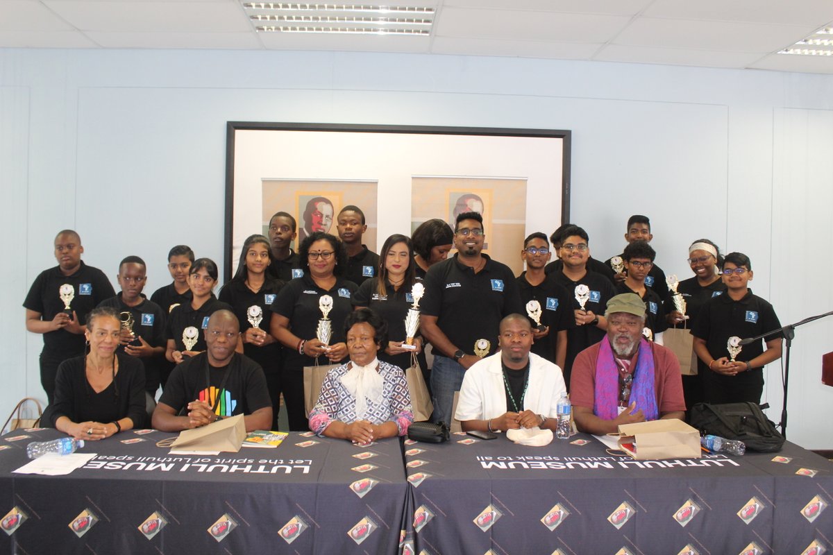 LuthuliMuseum's tweet image. ๐ On 9 Oct 2025, the Luthuli Museum honored iLembe schools for their achievements in the Tangible Africa World Cup 2025! ๐๐ Congrats to our champions: ๐ฅ Stanger Manor Primary โ 1st Overall, Stanger Manor Secondary โ 2nd, Mbekamuzi Secondary โ132 out of 340! ๐ซ #Coding4Mandela