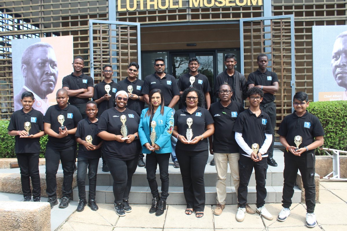 LuthuliWalk2019's tweet image. ๐ On 9 Oct 2025, the Luthuli Museum honored iLembe schools for their achievements in the Tangible Africa World Cup 2025! ๐๐ Congrats to our champions: ๐ฅ Stanger Manor Primary โ 1st Overall, Stanger Manor Secondary โ 2nd, Mbekamuzi Secondary โ132 out of 340! ๐ซ #Coding4Mandela