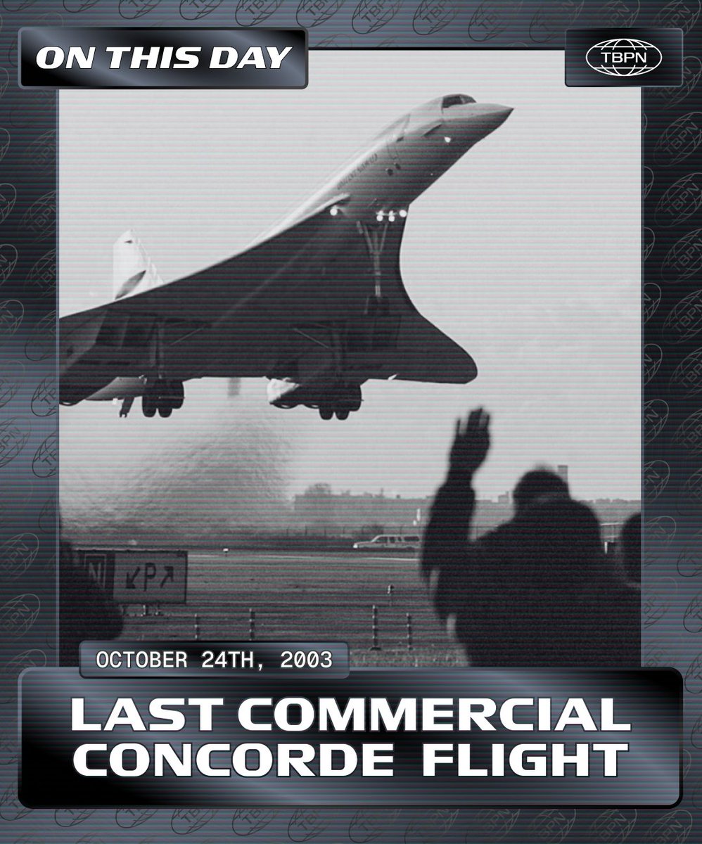 ON THIS DAY: The Concorde completed its final commercial flight, landing at London Heathrow Airport.
Captain Michael Bannister, now advising @boomaero, reflected:
“Concorde was born from dreams, built with vision, and operated with pride. Concorde has become a legend today. https://t.co/Jbovs76hwm