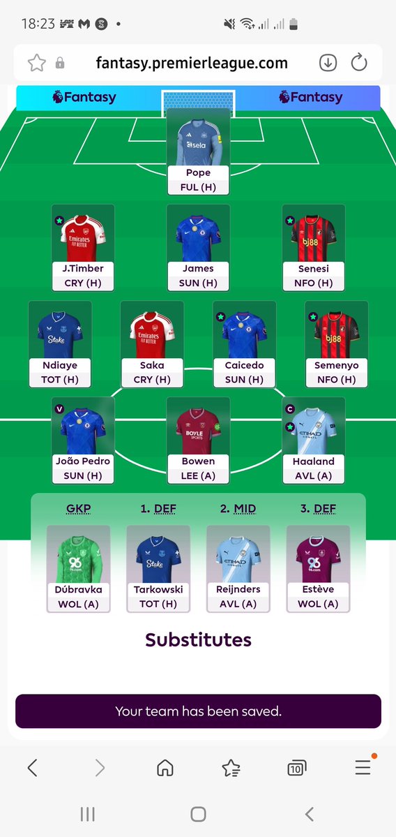 FPL_DataLab's tweet image. FPL GW9🔒

©️Captain: Haaland

 Good luck everyone!