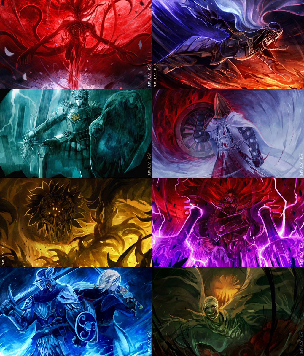 Soulstober day 17-24 ✍️
#ELDENRING #NIGHTREIGN #Bloodborne #darksouls