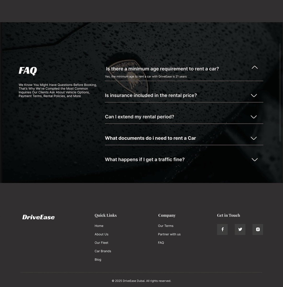 designwithkiki's tweet image. DriveEase – Car Rental Landing Page Concept
Explored a clean, modern, and premium look using deep shades of black and gray to reflect luxury, confidence, and simplicity.
Excited to keep improving and open to UI/UX design opportunities
#UIDesign #UXDesign #Figma #DesignCommunity