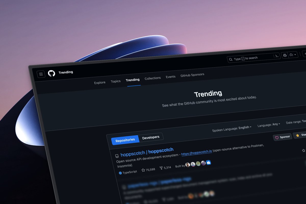Hoppscotch is trending #1 on GitHub ✨✨