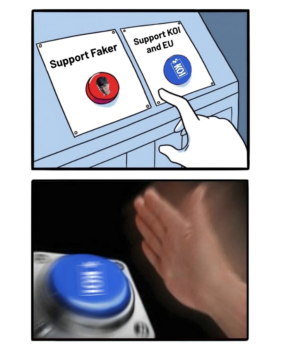 Sorry Faker, this is for Europe. Tomorrow, everyone with <a href="/MovistarKOILoL/">Movistar KOI League of Legends</a> 💪🇪🇺

#Worlds2025