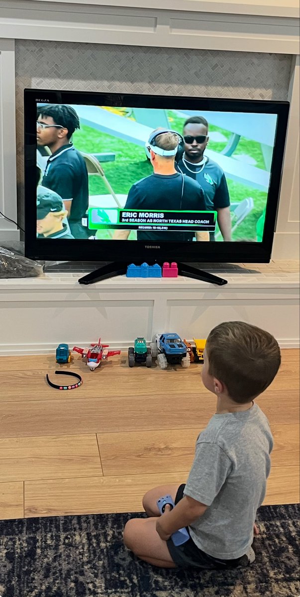 You know you’ve raised your boy right when your wife texts you and tells you that your son is watching a recap of the last <a href="/MeanGreenFB/">UNT Football</a> game! 😂 
#GMG