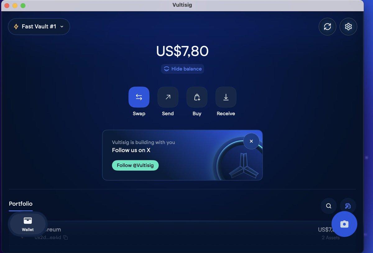 lucasvu11_'s tweet image. just downloaded and tested some features in @vultisig
Great UXUI and smooth experience.
GOAT TEAM CREAT GOAT PRODUCT