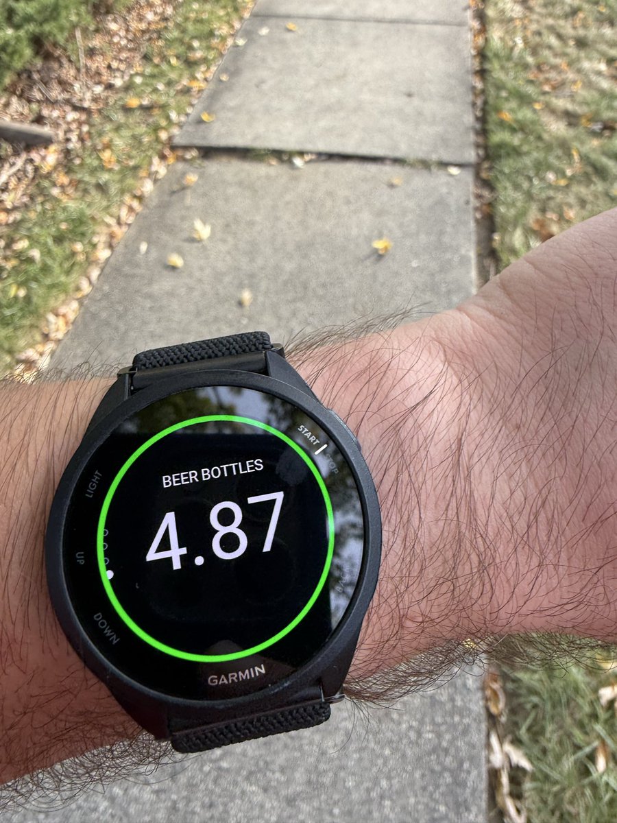 Got furloughed today. Went on a 5 mile run = 4.87 Beers.