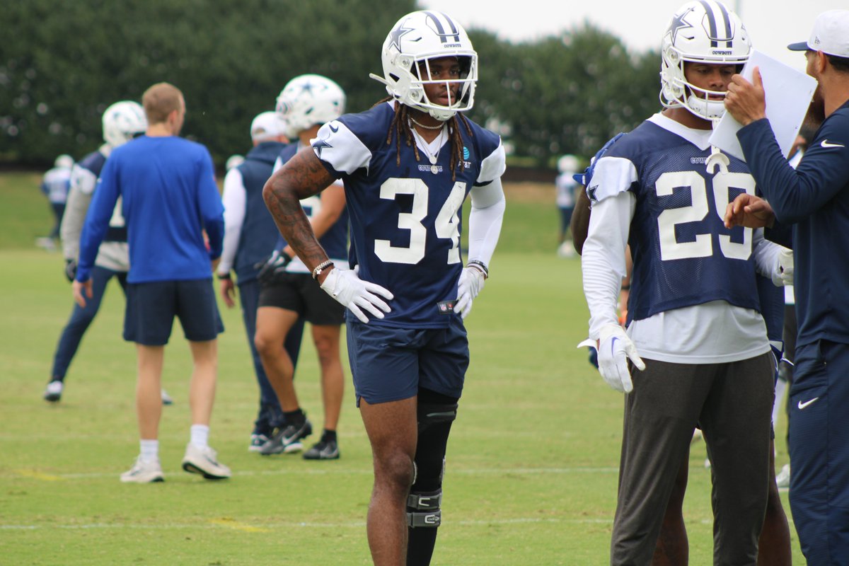 NickHarrisFWST's tweet image. Cowboys rookie CB Shavon Revel Jr. participated at full speed with the corners in position drills today. Ran through some zone pass-off work and man ball drills. Saw him get up to high gear a couple of times and it looked smooth.