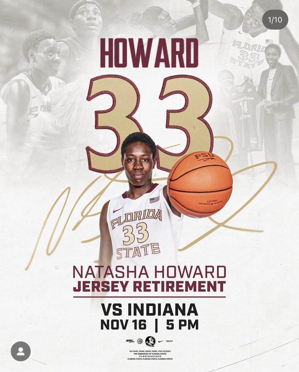 Florida State Legend Natasha Howard will have her jersey retired on November 16