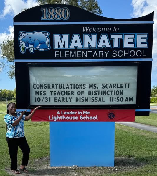 ManateeCCPS's tweet image. 🍎We are so proud to announce Ms. Scarlett for being named Manatee&apos;s Teacher of Distinction this year!  Congratulations Ms. Scarlett! 👏
@collierschools  #champions4learning