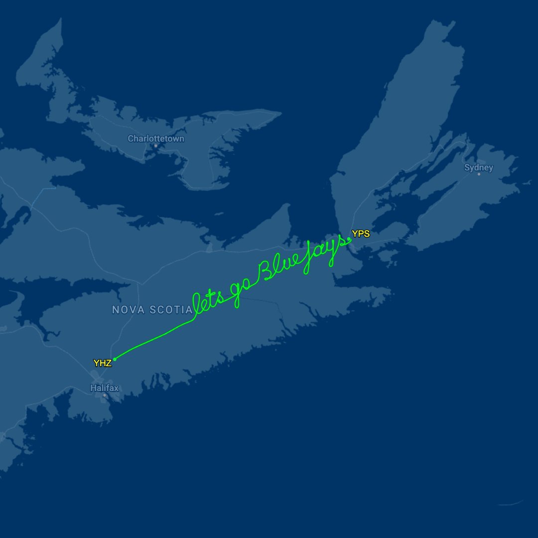 Big shoutout to Dimitri Neonakis and Jason Crowell for taking to the skies this morning and repping the Jays. Go Jays Go!