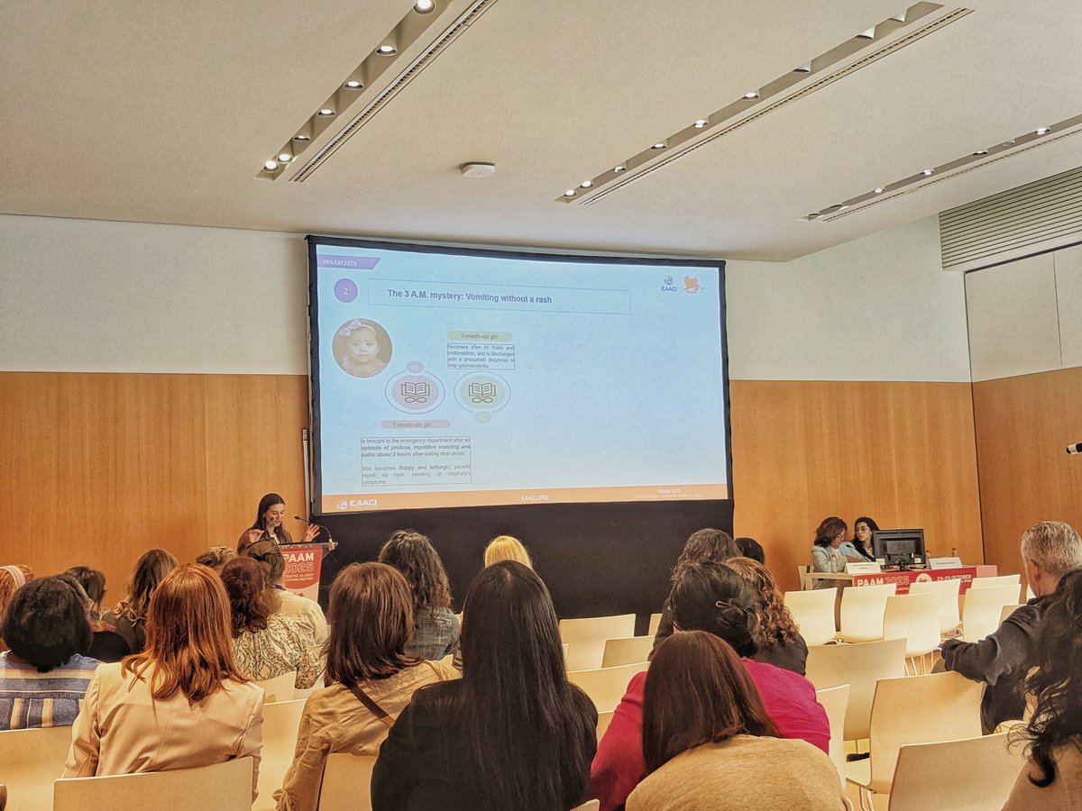 Day 2 of #PAAM2025, inspiring JMA session on Clinical Case Studies! 👩‍⚕️
With our JMA Rep Martha Jimenez Freites &amp; Camelia Berghea, from RSACI.
Thanks to moderators Montserrat Alvaro Lozano &amp; Stefania Arasi! 
#JMA #Allergy #Pediatrics #Foodallergy