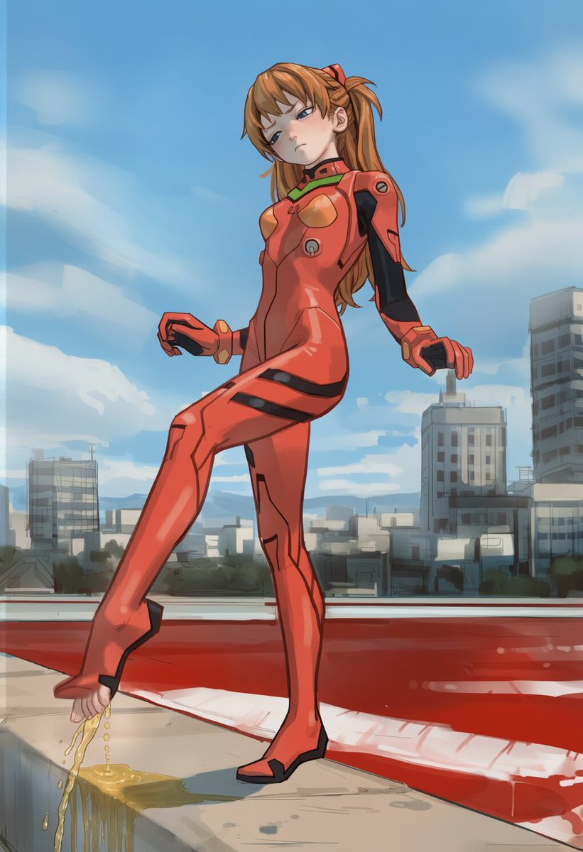 omonomy's tweet photo. Asuka making use of her plugsuit after a long mission.
#AIart #おしっこ #EVANGELION https://t.co/tV12lQwfo1