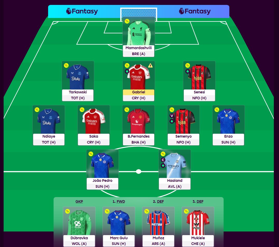 GW9
♻️ Vicario, Reijnders → Mamardashvili, Enzo
🧑‍✈️ Haaland (C)
🌍 23k

Am I mad? Probably. 
Marching towards WC13.

Good luck to everyone, especially me