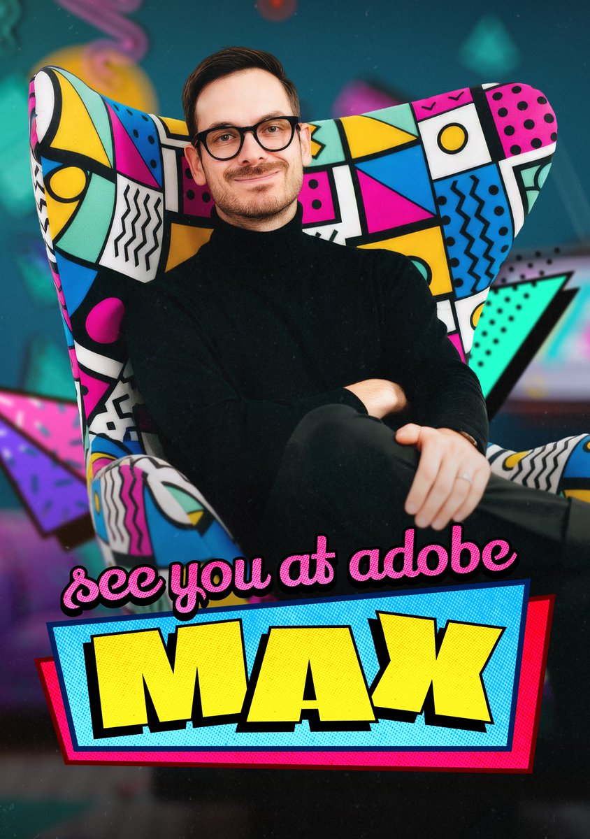 Pinsky's tweet image. Officially in #AdobeMAX mode! Can't wait to see you all next week!