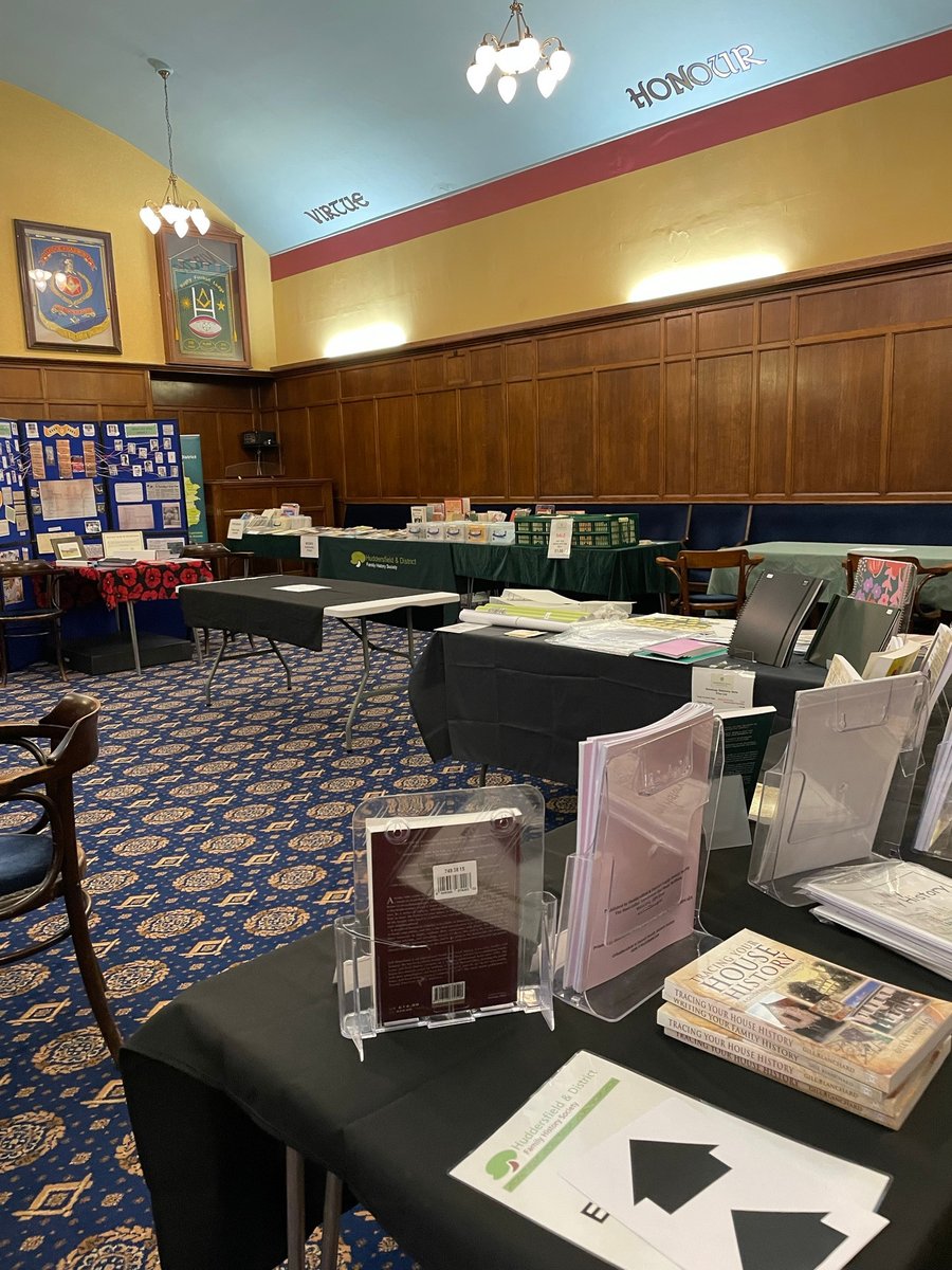 Society stands ready for a #Yorkshire #FamilyHiistory Fair Saturday 25th October <a href="/HDFHS01/">Huddersfield & District Family History Society</a> #Huddersfield hdfhs.org.uk/the-family-his… <a href="/GuildOneName/">GuildOneNameStudies 🌳</a> attending