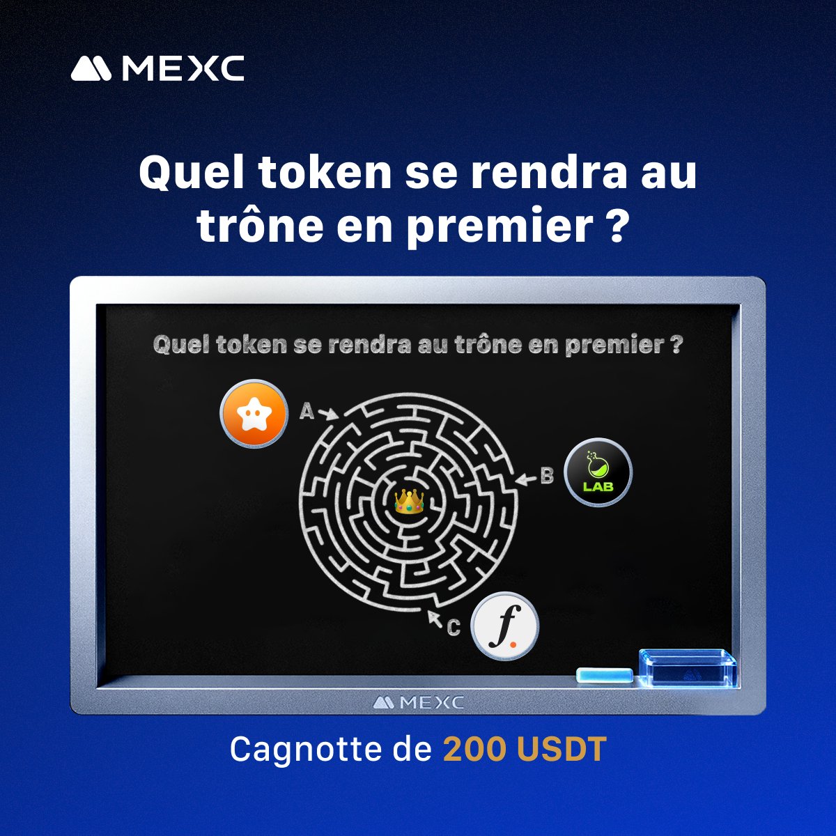 MEXC_Francophone (@mexcfrancophone) on Twitter photo 🎓🧐 Participez et gagnez : qui prendra le trône en premier ? 🏅
💸 🔟 personnes se partageront 200 USDT
🎖️ Pour participer, il suffit de commenter votre réponse et partagez cette publication en identifiant 3⃣ amis et remplir le formulaire ici 👇gleam.io/kskwK/quelle-t…
⏰ Le 🎓🧐 Participez et gagnez : qui prendra le trône en premier ? 🏅
💸 🔟 personnes se partageront 200 USDT
🎖️ Pour participer, il suffit de commenter votre réponse et partagez cette publication en identifiant 3⃣ amis et remplir le formulaire ici 👇gleam.io/kskwK/quelle-t…
⏰ Le