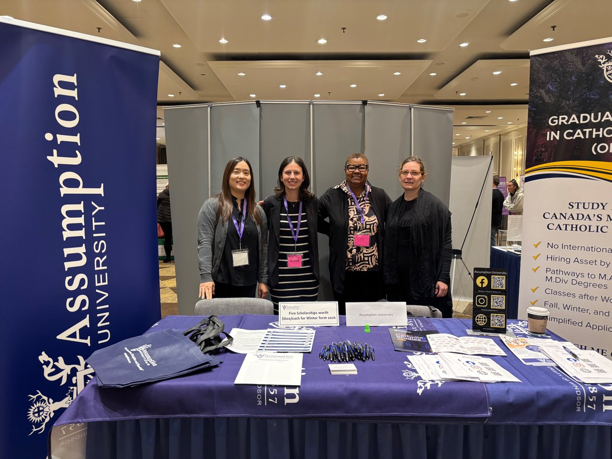assumption_u's tweet image. Assumption University is proudly represented at the annual When Faith Meets Pedagogy Conference in Toronto. Conference participants learned about Assumption&apos;s Graduate Diploma in Catholic Studies and our work in campus ministry.