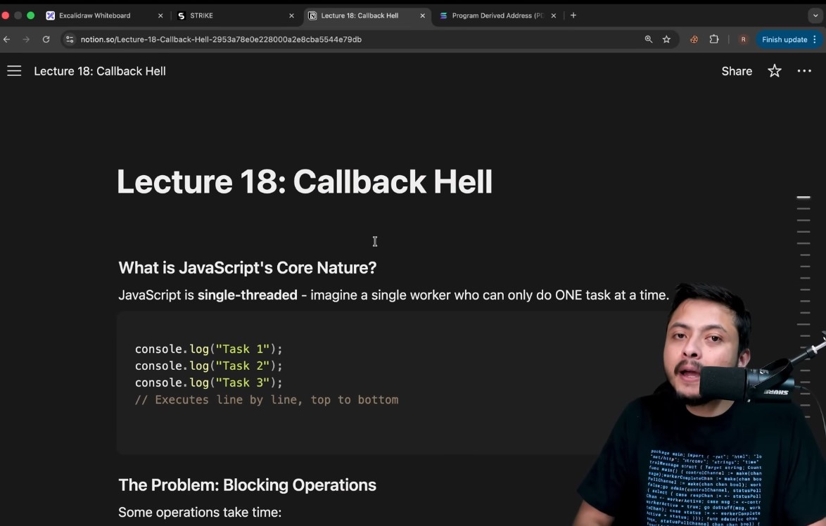 vickychauhan_01's tweet photo. 🚀 Day 33 of my Coding Challenge with Coder Army Defence
Learned about Callback Hell — when nested callbacks make JS code messy & hard to manage 😵💫
💡 Fix it using Promises or Async/Await for cleaner, readable code ✨
#Day33 #100DaysOfCode #JavaScript #CallbackHell #AsyncAwait https://t.co/aDUI6v9sWH