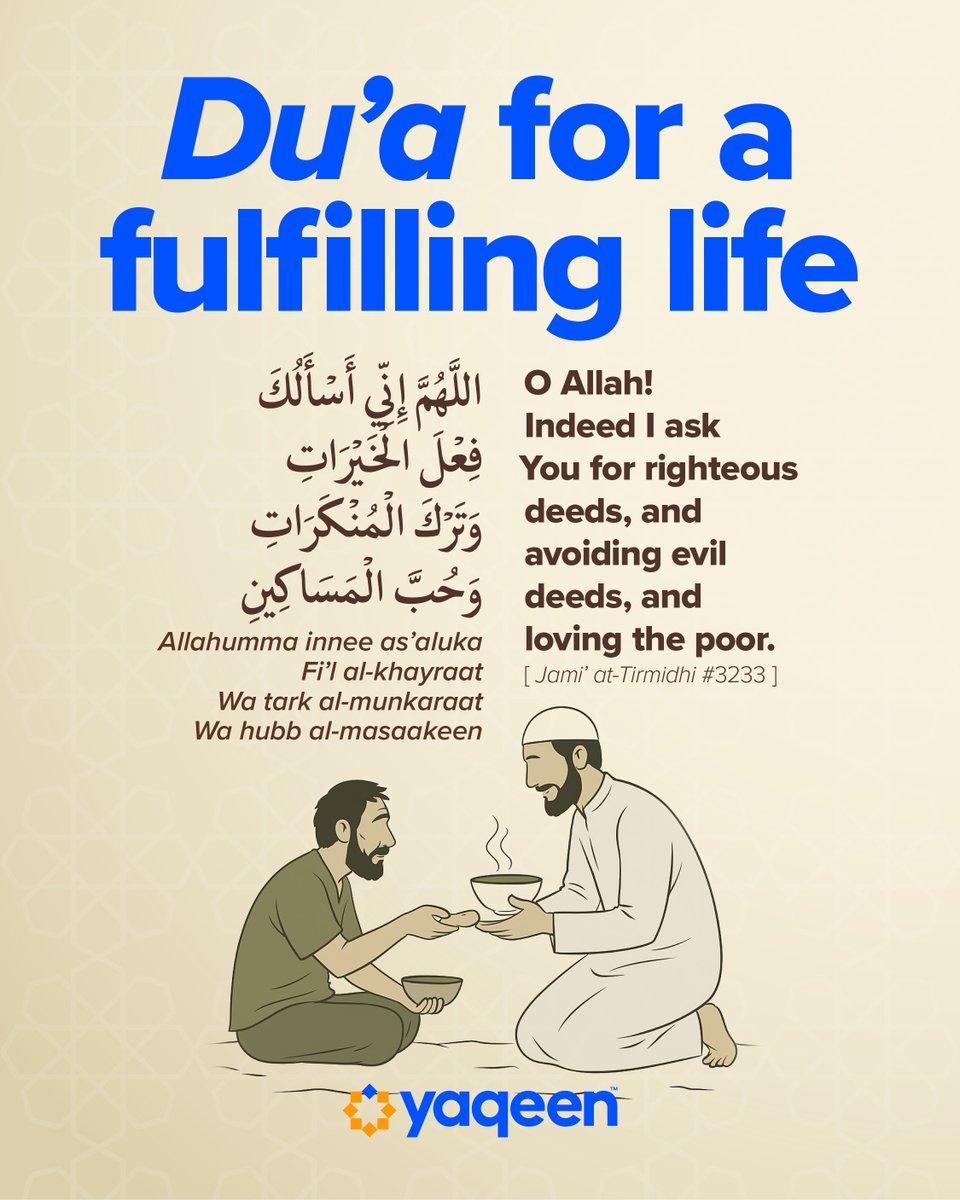yaqeeninstitute's tweet photo. The life and death of a believer is for Allah. We live for Allah, and work towards a good ending and eternal Paradise. Ask Allah for a fulfilling life that pleases Him.

Download our A Du'a Away e-book for more du'as to memorize: https://t.co/ohR1kFDtJy https://t.co/EAUfmi22Kd