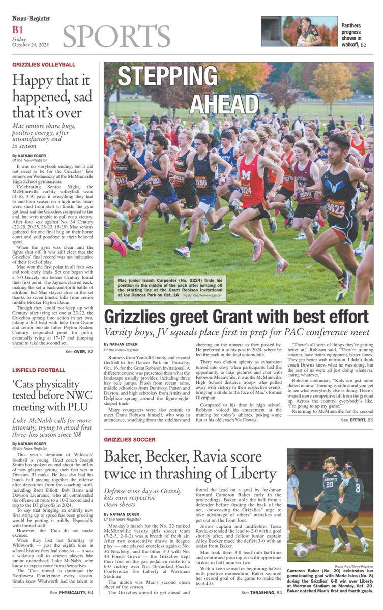 NewsRegSports's tweet image. Fall playoffs are near, and now would be a perfect time to subscribe to N-R Sports to ensure nothing is missed. Here’s a look at this week’s issues, featuring hard-nosed efforts from across the county. Subscribe: newsregister.com/subscribe