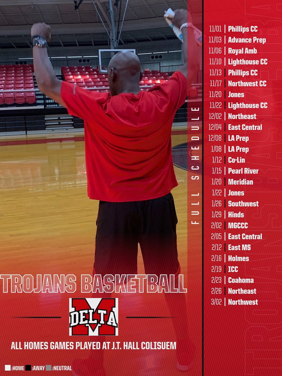 Mdcctrojansmbb's tweet image. 2025-2026 Trojans Basketball Schedule🔥🏀🖤❤️