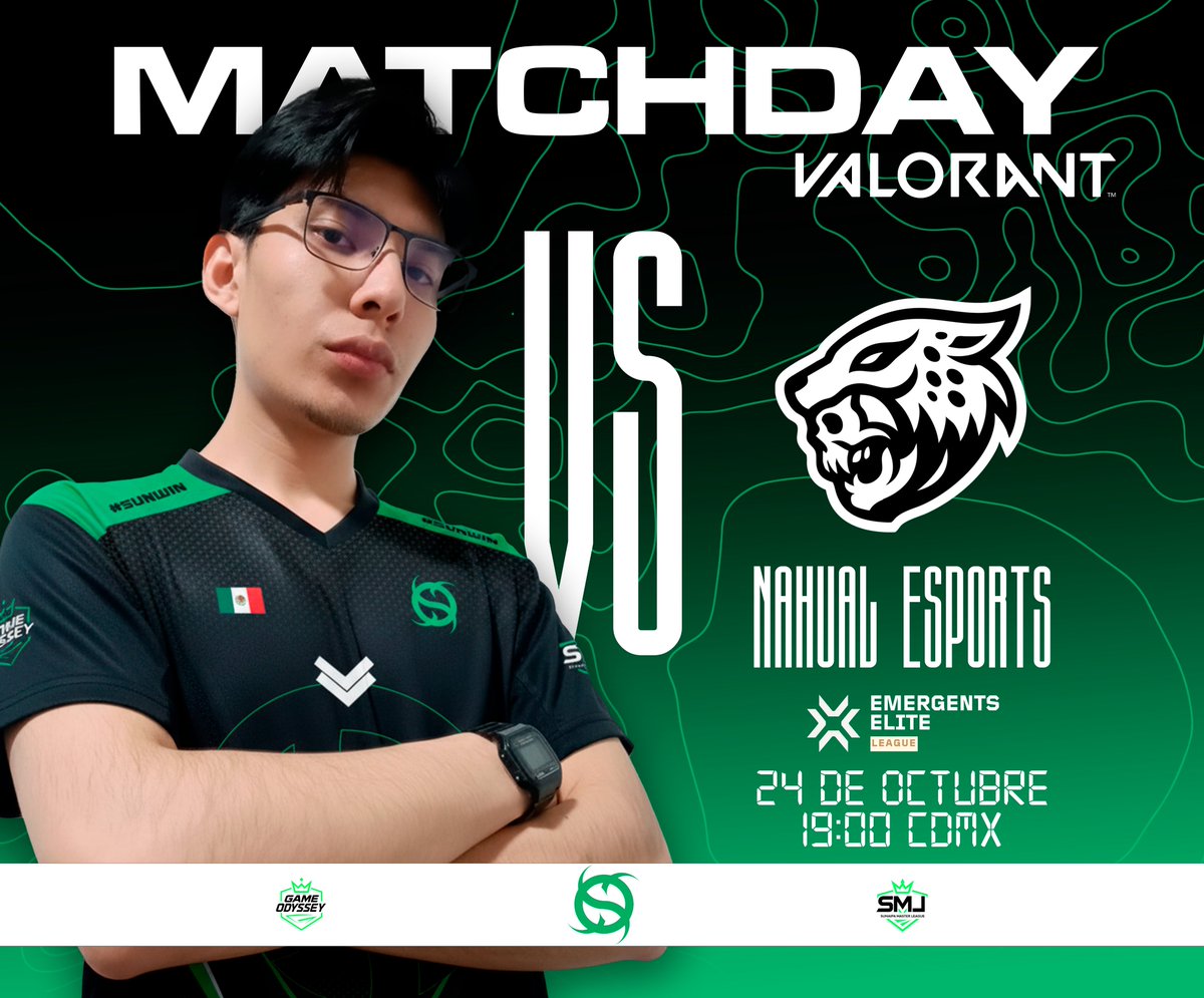 🔥 MATCH DAY
📅 24 OCT | ⏰ 7 PM CDMX
⚔️ Sunaipa Gaming  vs <a href="/NahualEsports/">Nahual Esports</a> 
🏆 <a href="/vclemergents/">EMERGENTS</a> 
📺 twitch.tv/vclemergents
💚 La manada lista para rugir una vez más.
#SunaipaGaming #Valorant #sunwin