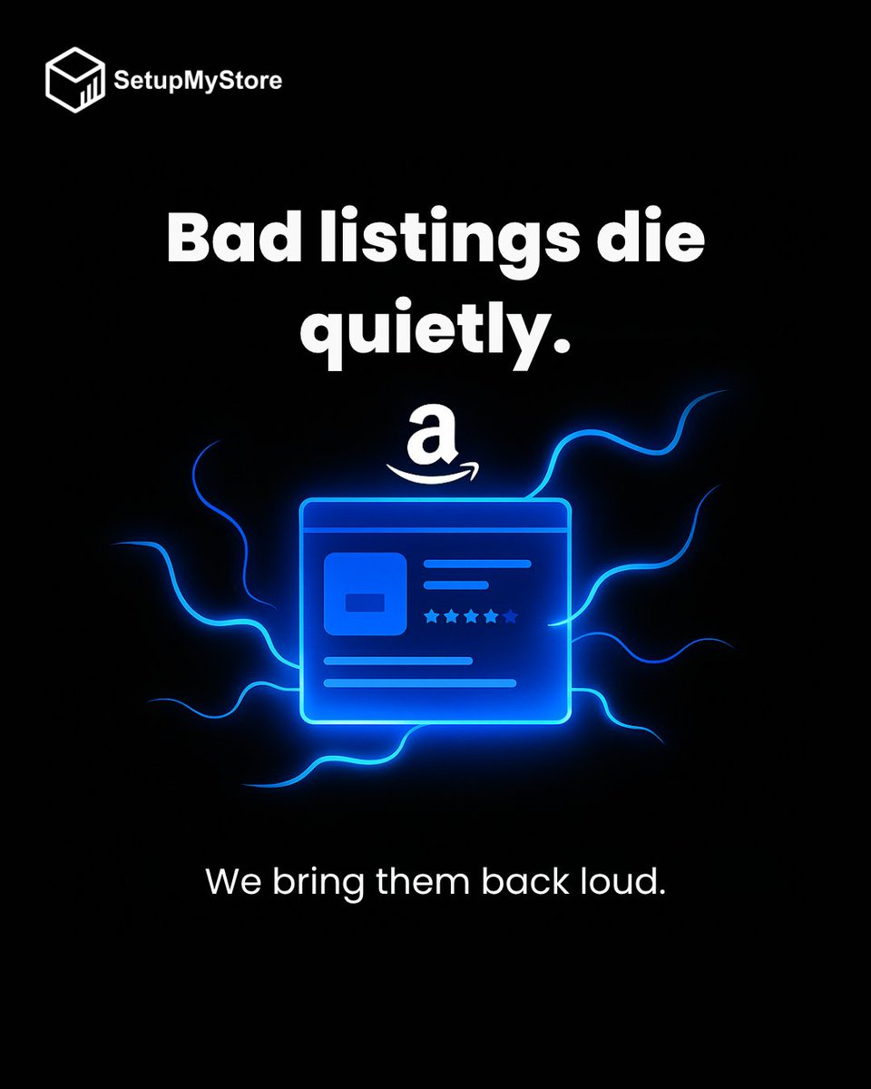 CEO_SMS_Waleed's tweet image. Bad listings don’t crash overnight — they fade into silence.
We revive underperforming Amazon and eCommerce listings by rebuilding the system behind the page:
✔️ SEO-driven structure
✔️ Conversion-optimized 
#SetupMyStore #AmazonOptimization #EcommerceStrategy #CRO