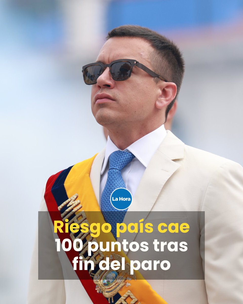 lahoraecuador's tweet image. En solo tres días, el riesgo país de Ecuador bajó 100 puntos 📉, tras el fin del paro nacional y los anuncios de pagos de deuda, ubicándose en 759. 👉 lhra.ec/5G4MjYQ