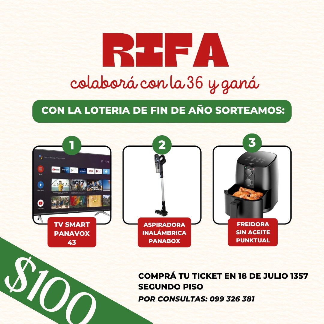 Colaborá con la 36 y ganá.