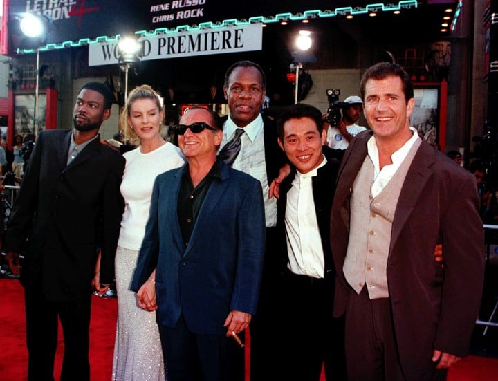 En el estreno de "Arma letal 4"(1998)