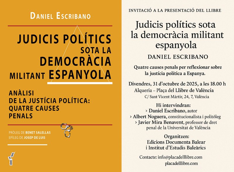 Divendres 31 d'octubre a la <a href="/placadelllibre/">Plaça del Llibre</a> de València, amb <a href="/AlbertNogueraF/">Albert Noguera</a> i Javier Mira.